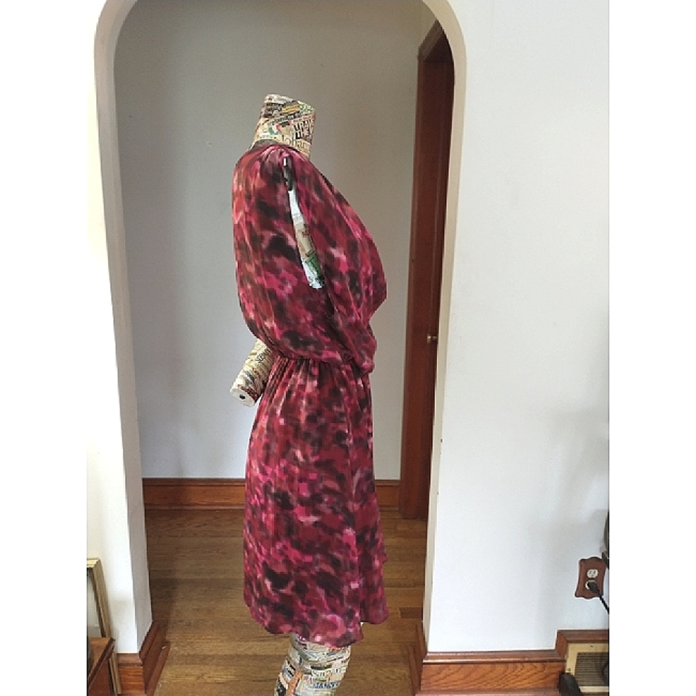 SALE! EUC. ALICE + OLIVIA Pink Print Dress sz Med - Picture 4 of 12